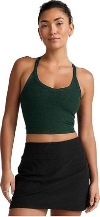 Beyond Yoga Spacedye On The Up Cropped Tank Top Womens Workout Dark Spruce Green Heather : XL, Elastane/Polyester