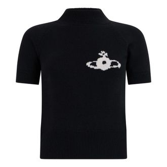 Vivienne Westwood Truien & Vesten, Dames, Zwart, M, Wol, Polo Shirt