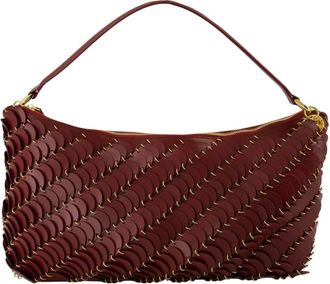 Paco Rabanne Handbags, female, Red, ONE SIZE, Bordeaux Leather Womens Accessory