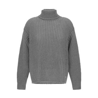 Herno Turtlenecks, female, Gray, XS, Chic Knit Jumper with Sequins