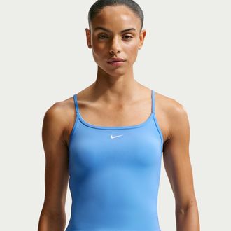 Nike Womens One Fitted Dri-FIT Cami Tank Top in Blue | IR1890-412