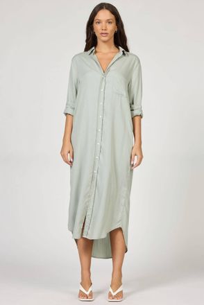 Dear John Denim Galina Shirt Dress In Iceberg Green