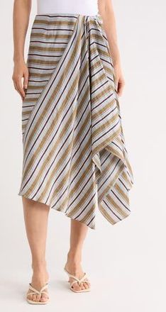 A.L.C. Lota Linen Blend Skirt in Hazel Stripe at Nordstrom Rack, Size 0