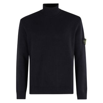 Stone Island Winter Katoenen Col - Heren - Coltruien - Blauw - 2XL - Katoen - Truien & Vesten