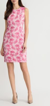 Kasper Princess Seam Sheath Dress in Pink Perfection Multi at Nordstrom, Size 10