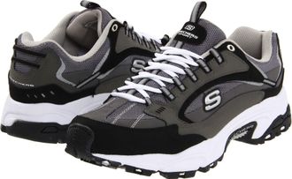 Skechers Mens Stamina Nuovo, Charcoal/Black, 8.5 UK Wide