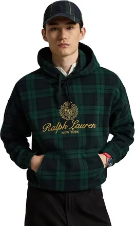 Polo Ralph Lauren Plaid Cotton-Blend Sweatshirt - Green