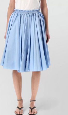 Ami cotton midi skirt low waist corolla