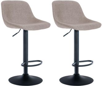 Clp Clp - Set De 2 Taburetes De Bar Loft Gris Topo Tela