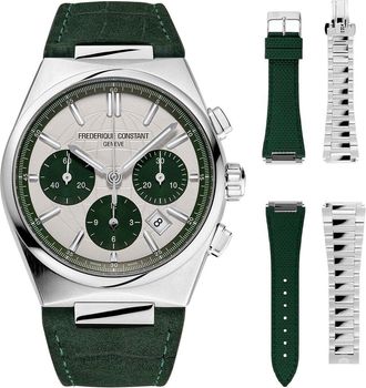 Frederique Constant Fr&eacute;d&eacute;rique Highlife Limited Edition Mens Green Watch FC-391SGR4NH6 Leather - One Size
