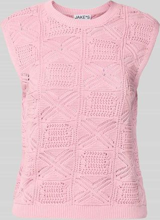 Jake*s Casual Regular Fit Pullunder aus reiner Baumwolle in Fuchsia, Gr&ouml;&szlig;e XL