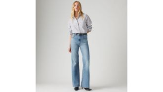 Levi's Ribcage Bell Jeans - Womens - 23X30 - Medium Wash / Next Saturday No Crease