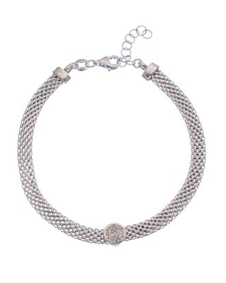 Meshmerise 18K Over Silver 0.07 Ct. Tw. Diamond Bracelet
