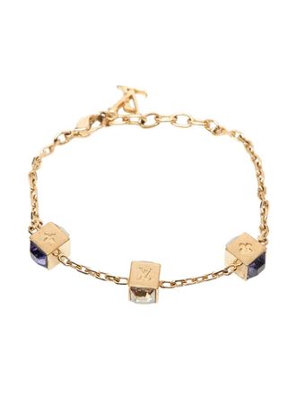 Louis Vuitton Bracciale Gamble placcato oro con cristalli 2012