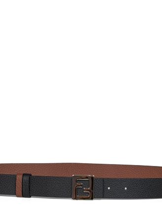 Fendi Reversible Leather FF Belt - Black