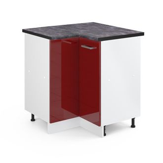 Vicco Armario De Esquina R-line, Rojo Burdeos Alto Brillo, 75.6 Cm, Et Antracita