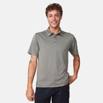 Free Country Mens Tech Jacquard Polo Shirt