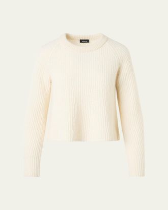 Akris Cashmere and Silk Raglan Crewneck Sweater