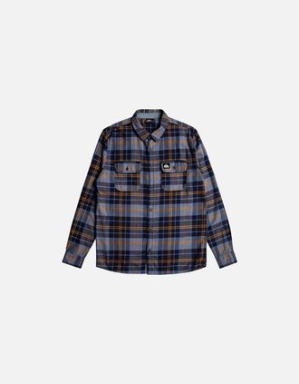 Quiksilver Mens Quiksilver Mens Cantwell Long Sleeve Checked Shirt - Navy - Size: Regular/36