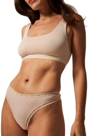 Stripe and Stare Thong Four Pack in Sand at Nordstrom, Size X-Small Uk