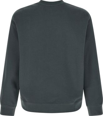Maison Kitsun&eacute; Mens Blue Organic Cotton Sweatshirt Clothing