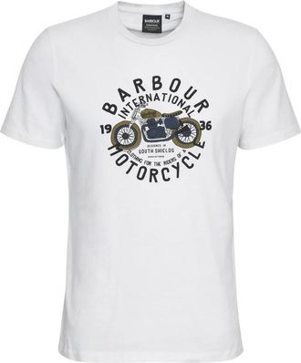 Barbour Spirit T-shirt - Heren - T-shirts - Wit - XL - Katoen - Tops