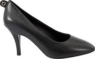 Ferragamo Salvatore Ferragamo Ladies Black Leather Gancini Pumps, Brand Size 7 D