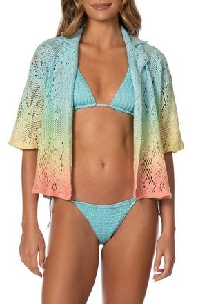 Maaji Ocean Drift Octavia Cover-Up Shirt in Light/Pastel Blue at Nordstrom, Size Medium