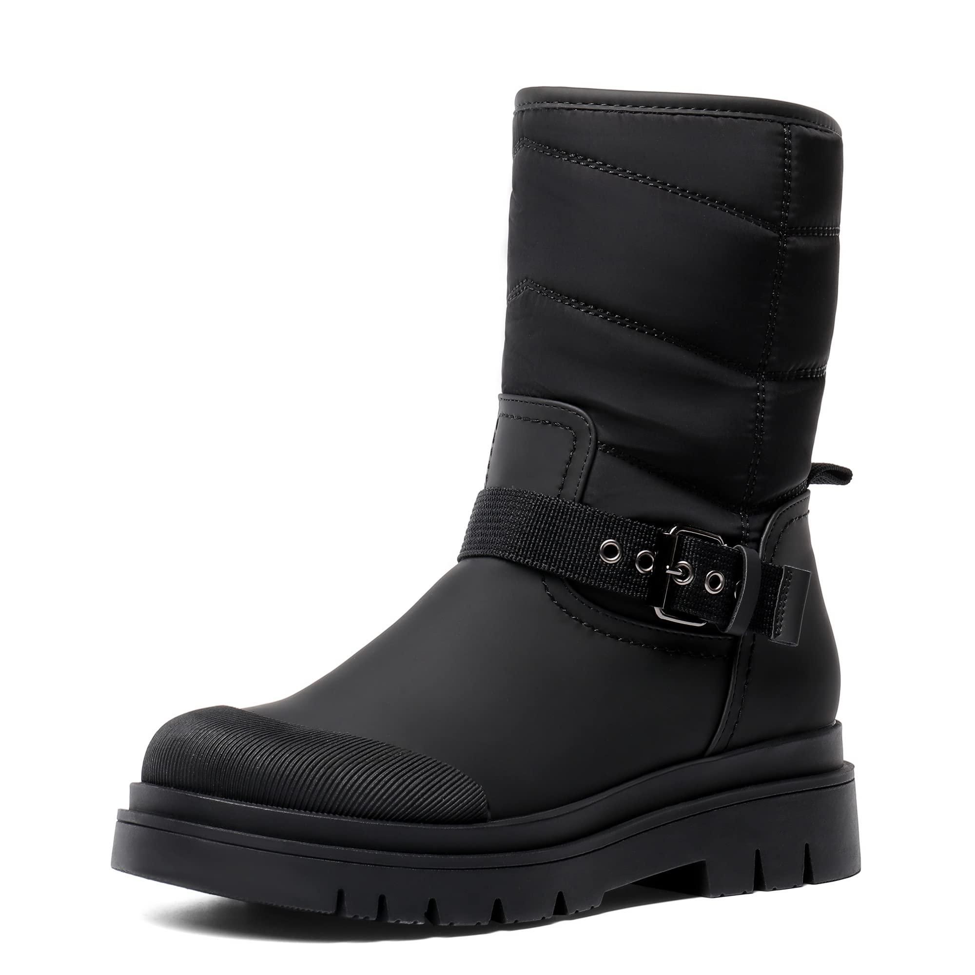 Stiefel Damen DREAM PAIRS Damen Schneestiefel Glatt Produktbild-Vorschau 3