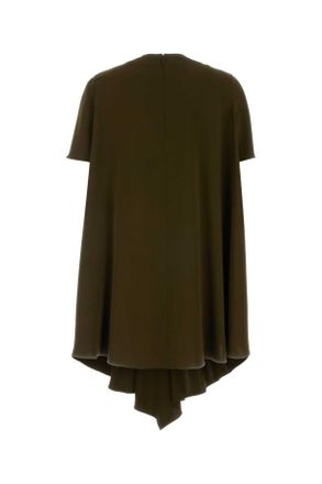 Loewe Womens Trapeze Dress Green Viscose Elastane
