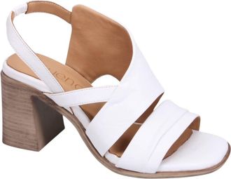 Bueno Womens Jinny Heeled Samdals In White