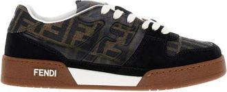 Fendi Match Low-Top Sneakers - Dames - Sneakers - Bruin - 36 EU - Leer - Schoenen