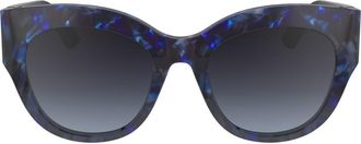 Longchamp 55mm Gradient Butterfly Sunglasses in Blue Havana at Nordstrom