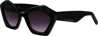 Karl Lagerfeld Kl 6199S Zonnebril - Dames - Zonnebrillen - Zwart - 53 MM - Accessoires