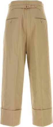 Thom Browne Khaki Exterior: Cotton Pantaloni Trousers