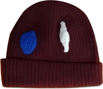 Exquisite J Muts met geborduurde patches - Rood