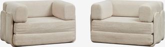 Sklum Pack De 2 Sillones Cama En Pana Envasados Al Vac&iacute;o Kyoto Sklum