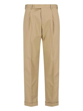 Pantaloni Torino Tailored Beige Trousers With Clean Front