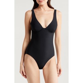 Bondi Born Grace Underwire One-Piece Swimsuit in Black at Nordstrom Rack, Size X-Small