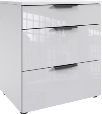 Wimex Nachtkommode »Level36 black C by fresh to go« mit Glaselementen auf der Front, soft-close Funktion, 54cm breit