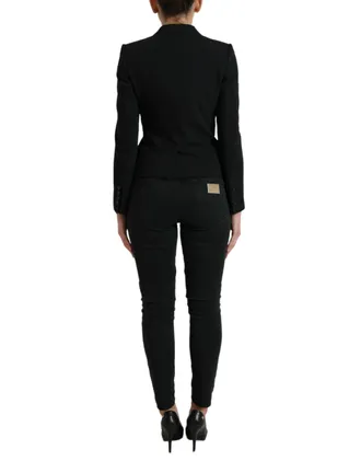 Dolce & Gabbana Virgin Wool Single Breasted Blazer - Black
