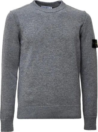 Stone Island Maglia RWS - Heren - Ronde hals truien - Grijs - XL - Wol - Truien & Vesten