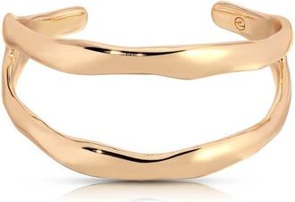 Ettika Double Open Cuff Bracelet in Gold at Nordstrom