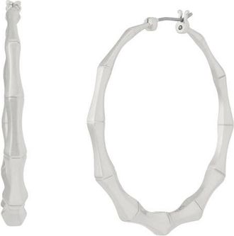 AllSaints Medium Angular Hoop Earrings in Warm Silver at Nordstrom