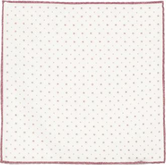 Eleventy floral-print handkerchief scarf - men - Wool/Cotton - One Size - White