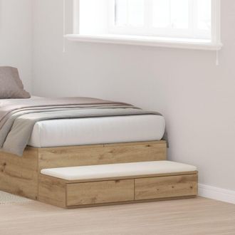 vidaXL Cassetti per letto rovere artigianale 75 x 36.5 x 16.5 cm vidaXL