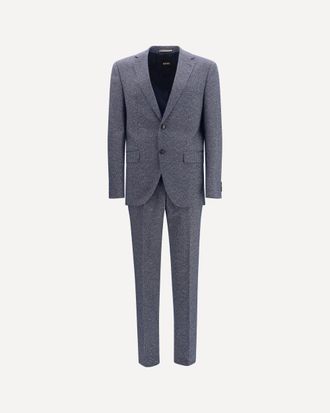 HUGO BOSS Striped viscose and cotton blend Suit Male 54