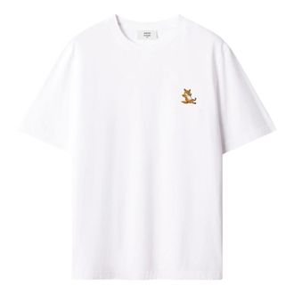 Maison Kitsun&eacute; Camiseta Regular con parche de zorro Chillax - Tops - Mujer - Blanco - XS