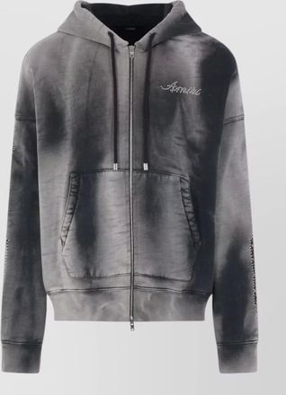 Amiri hooded knit sweatshirt nylon silk blend