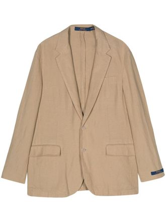 Polo Ralph Lauren single-breasted linen blazer - Neutrals
